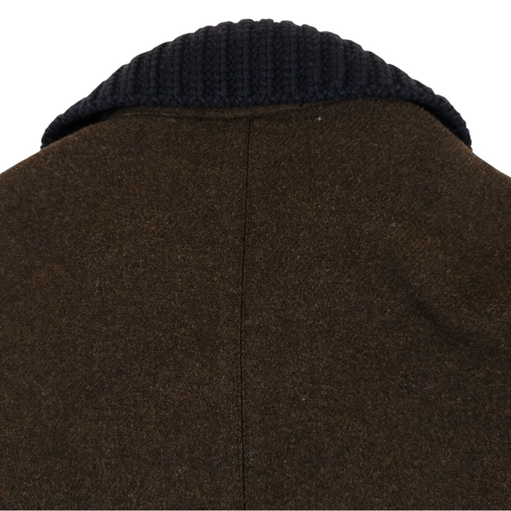EUC PLAN C Roll-neck Wool Cape Jacket In Brown Size 46/US Size 10/Size L - Picture 10 of 14